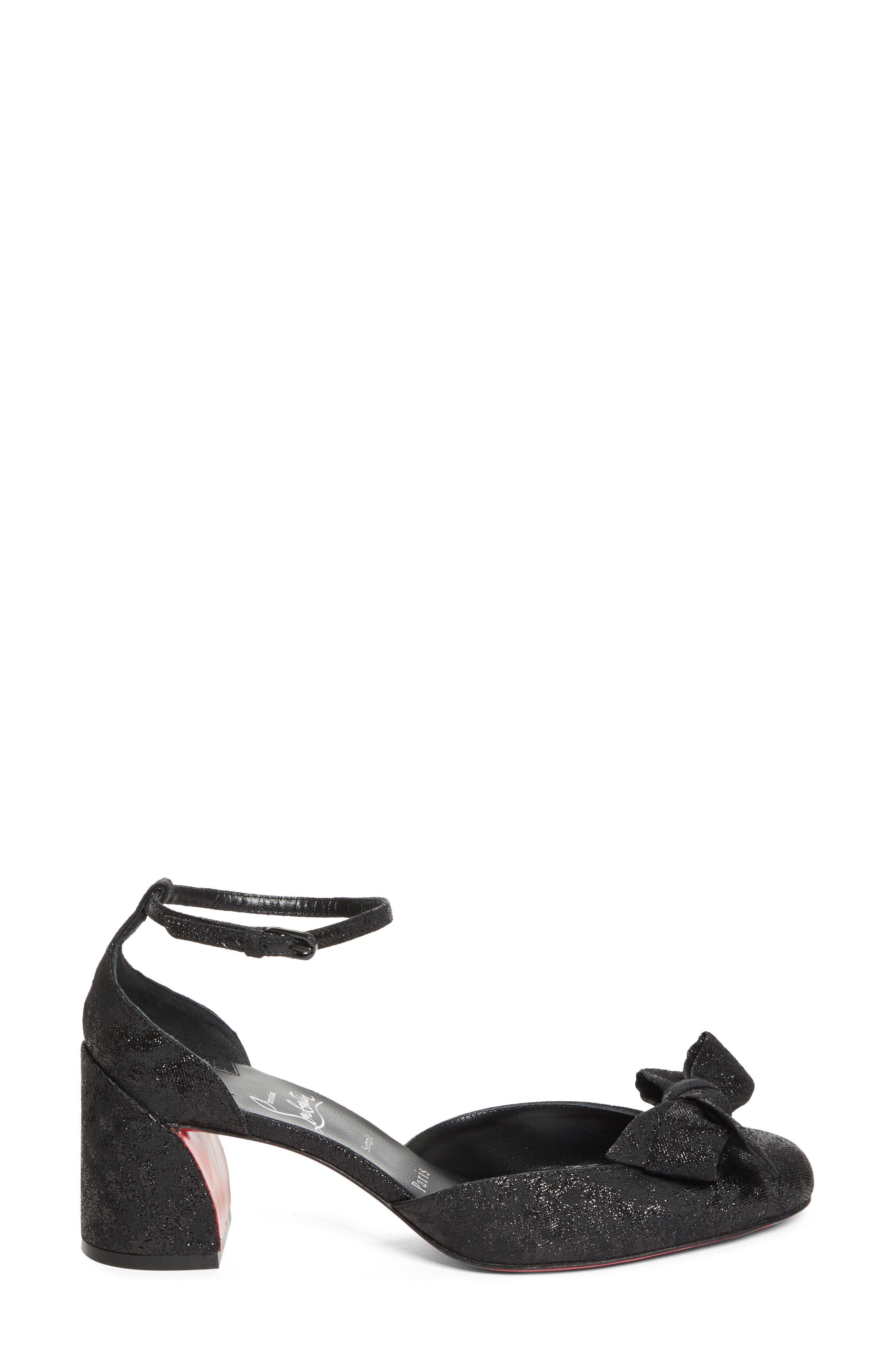 Christian Louboutin Jane Bow Pump in Black at Nordstrom - 3