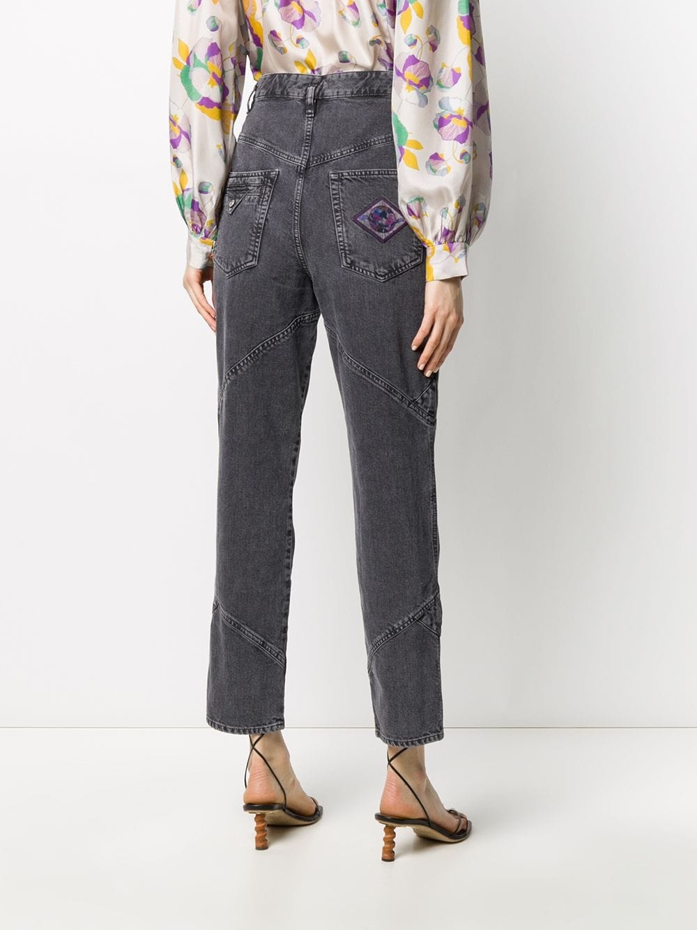 high waisted tapered jeans - 4