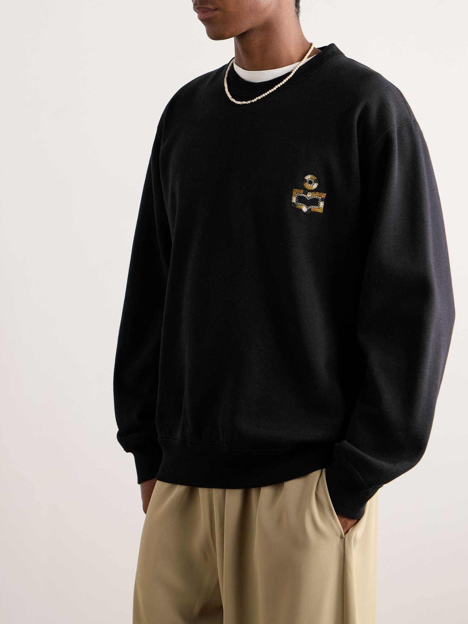 Mikoe Logo-Embroidered Cotton-Blend Jersey Sweatshirt - 3