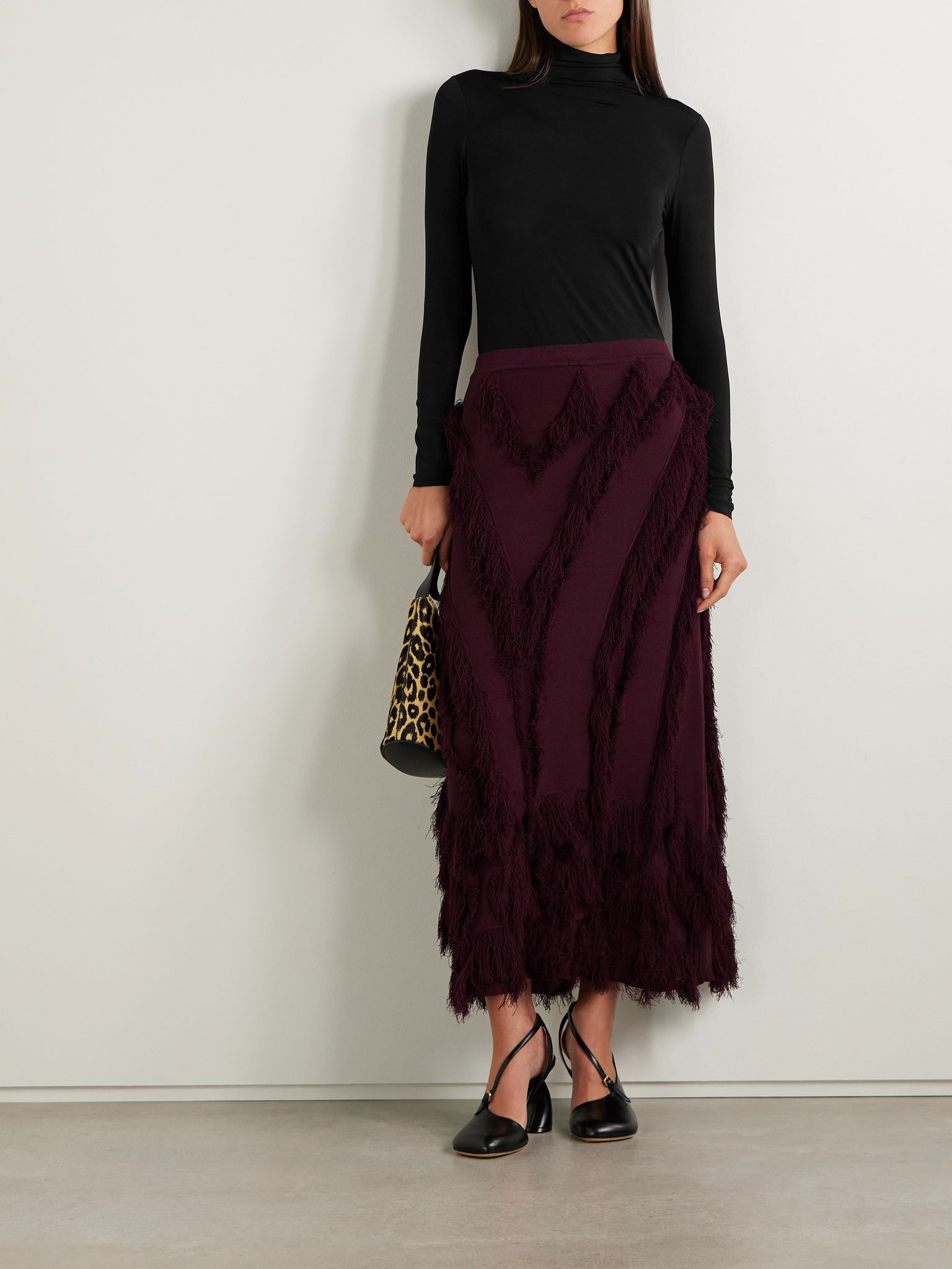 Aurelia stretch-jersey turtleneck top Black - 2