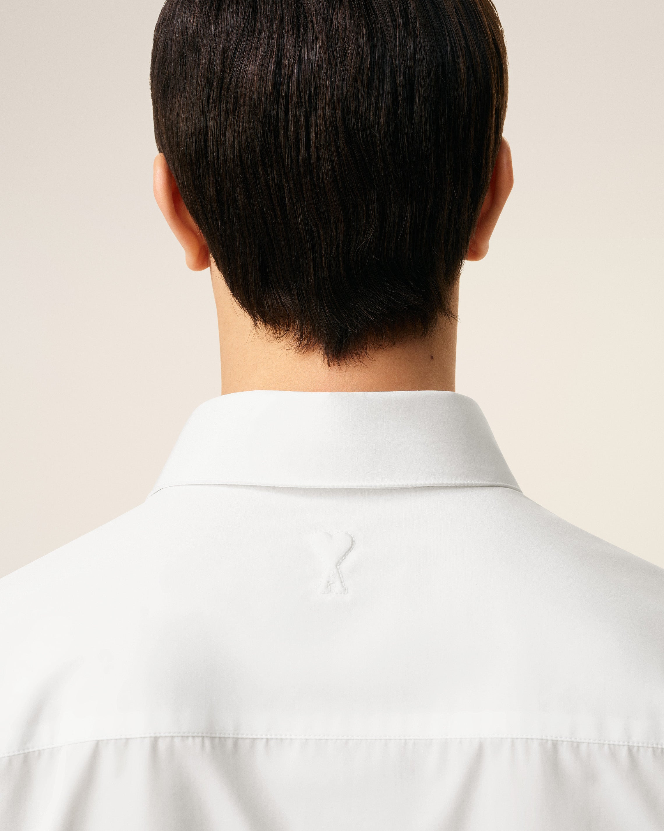WHITE POPLIN COTTON TAILOR SHIRT - 4