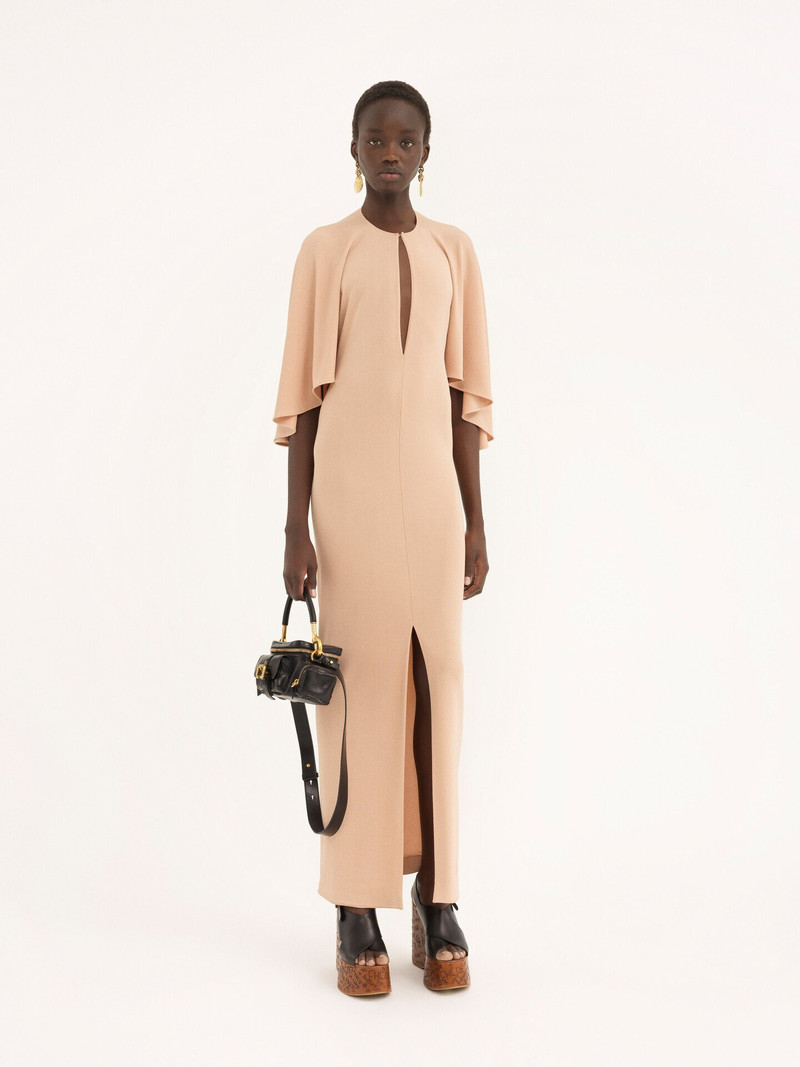 LONG CAPE DRESS IN CRÊPE JERSEY 9