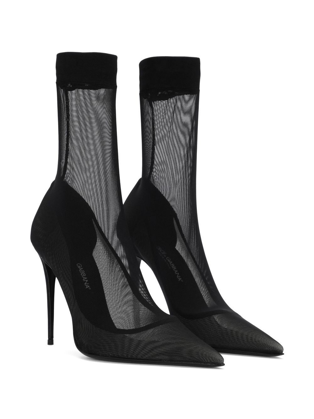 KIM DOLCE&GABBANA sheer mesh-design boots - 2