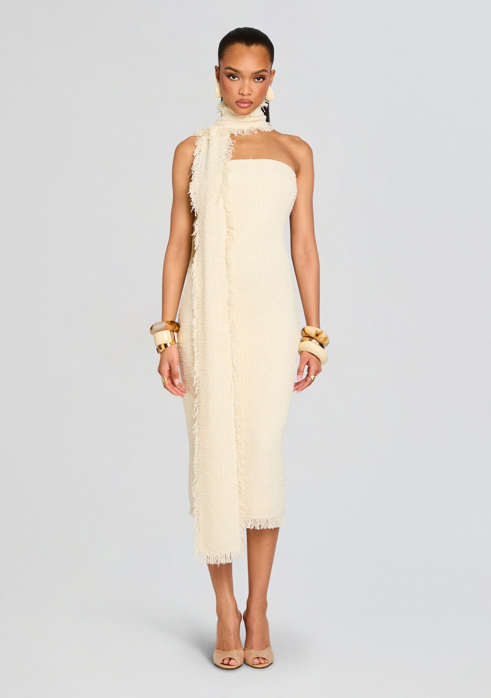 LOTT BOUCLE MIDI DRESS - 5