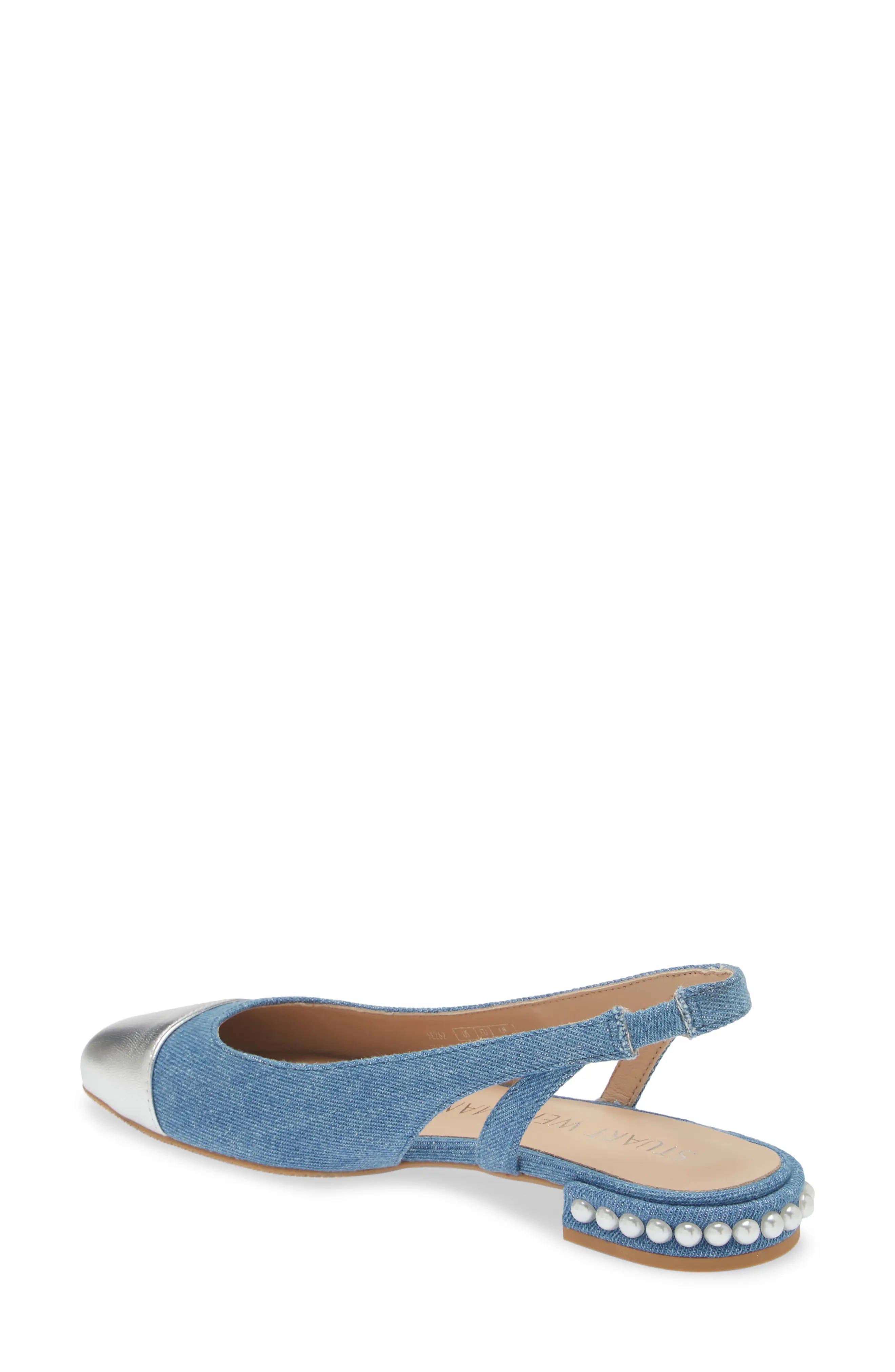 Pearl Genuine Calf Hair Slingback in Washed/Silver - 2