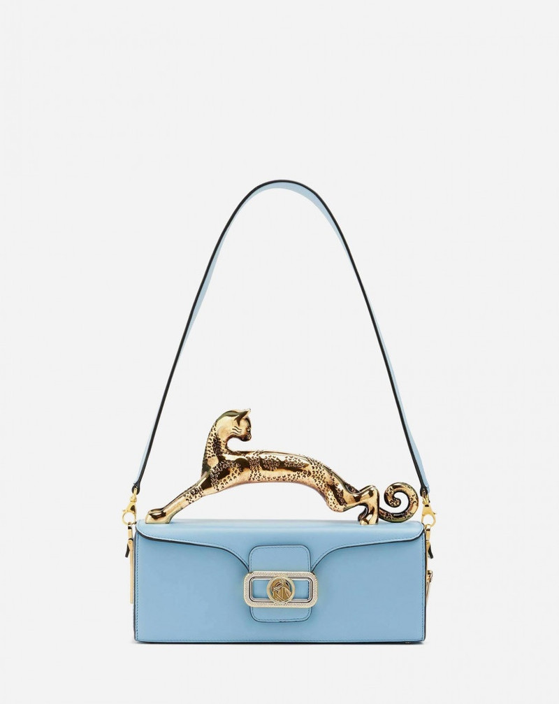 Lanvin PENCIL CAT BAG IN SHINY CALFSKIN LEATHER AND RHINESTONES outlook