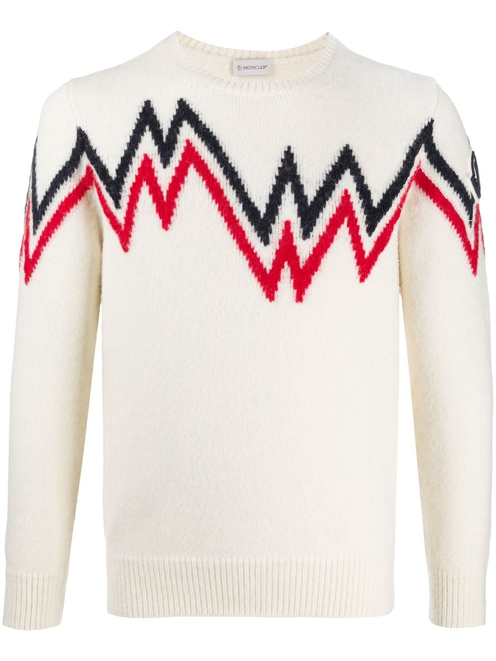 zig-zag intarsia jumper - 1