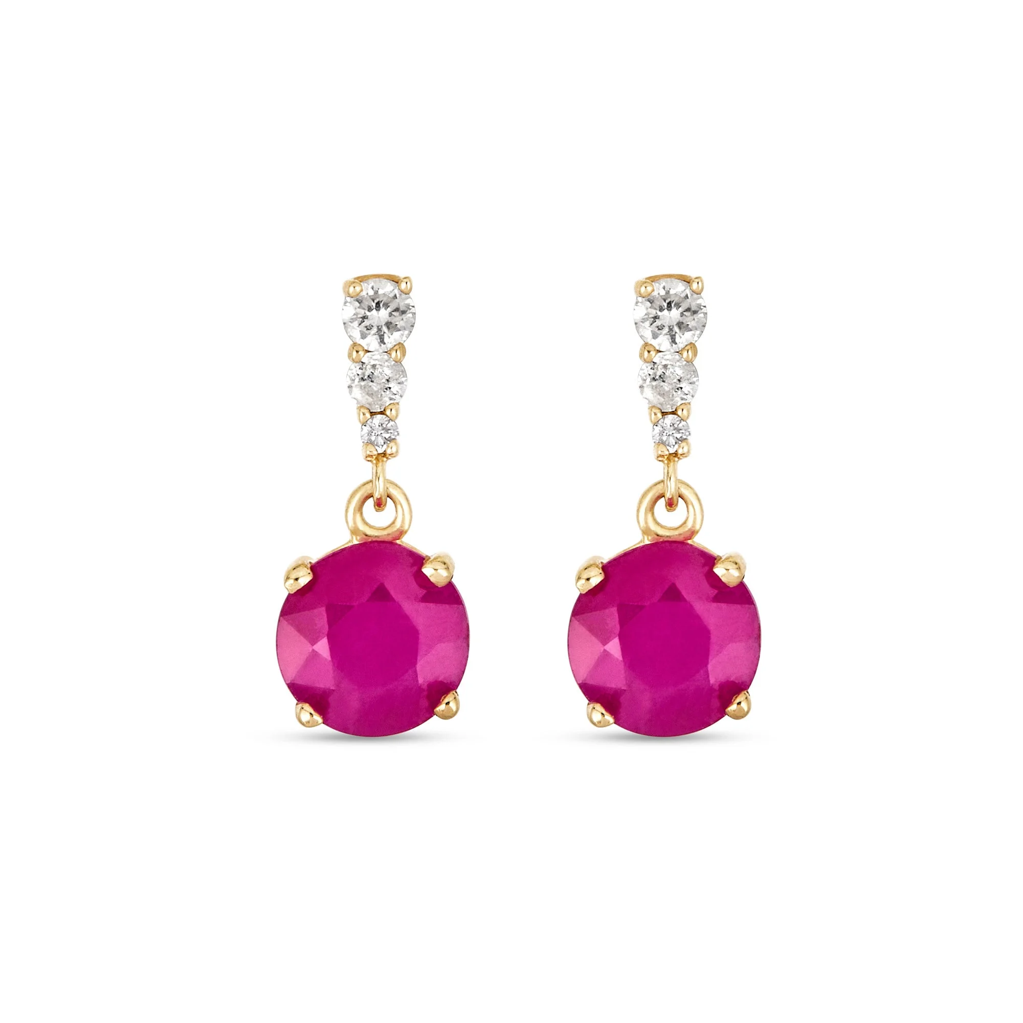 Ruby and Diamond Earrings - 1