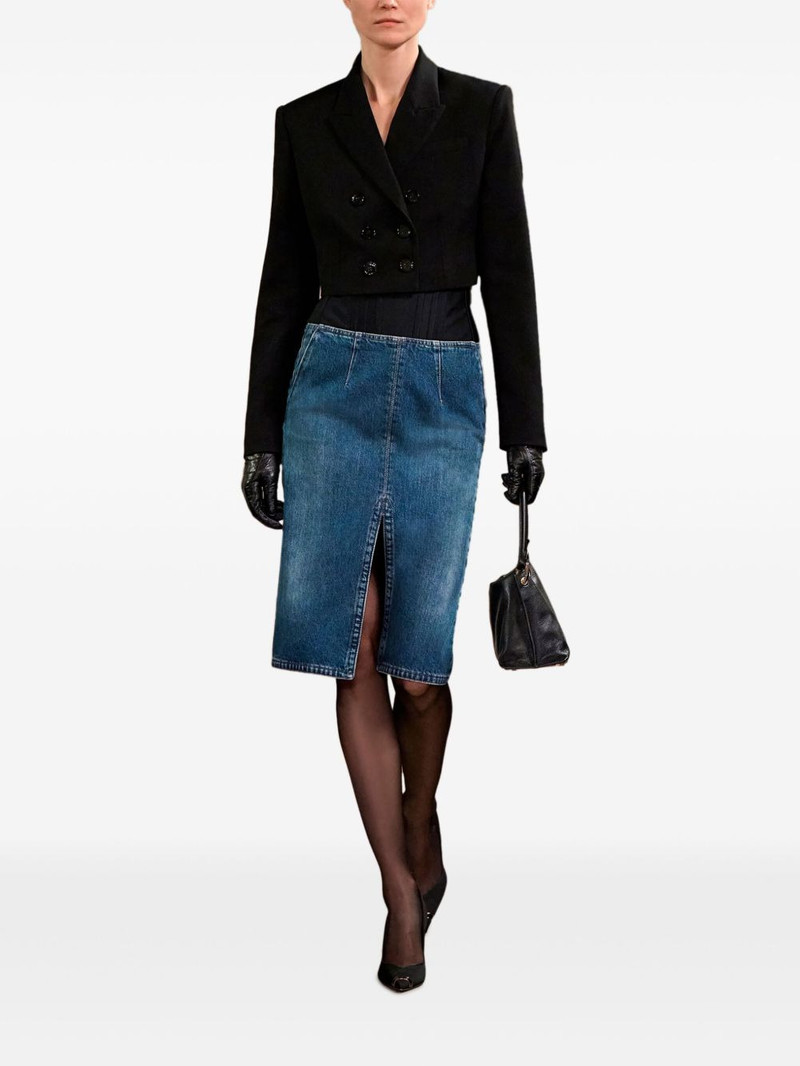denim midi skirt 1