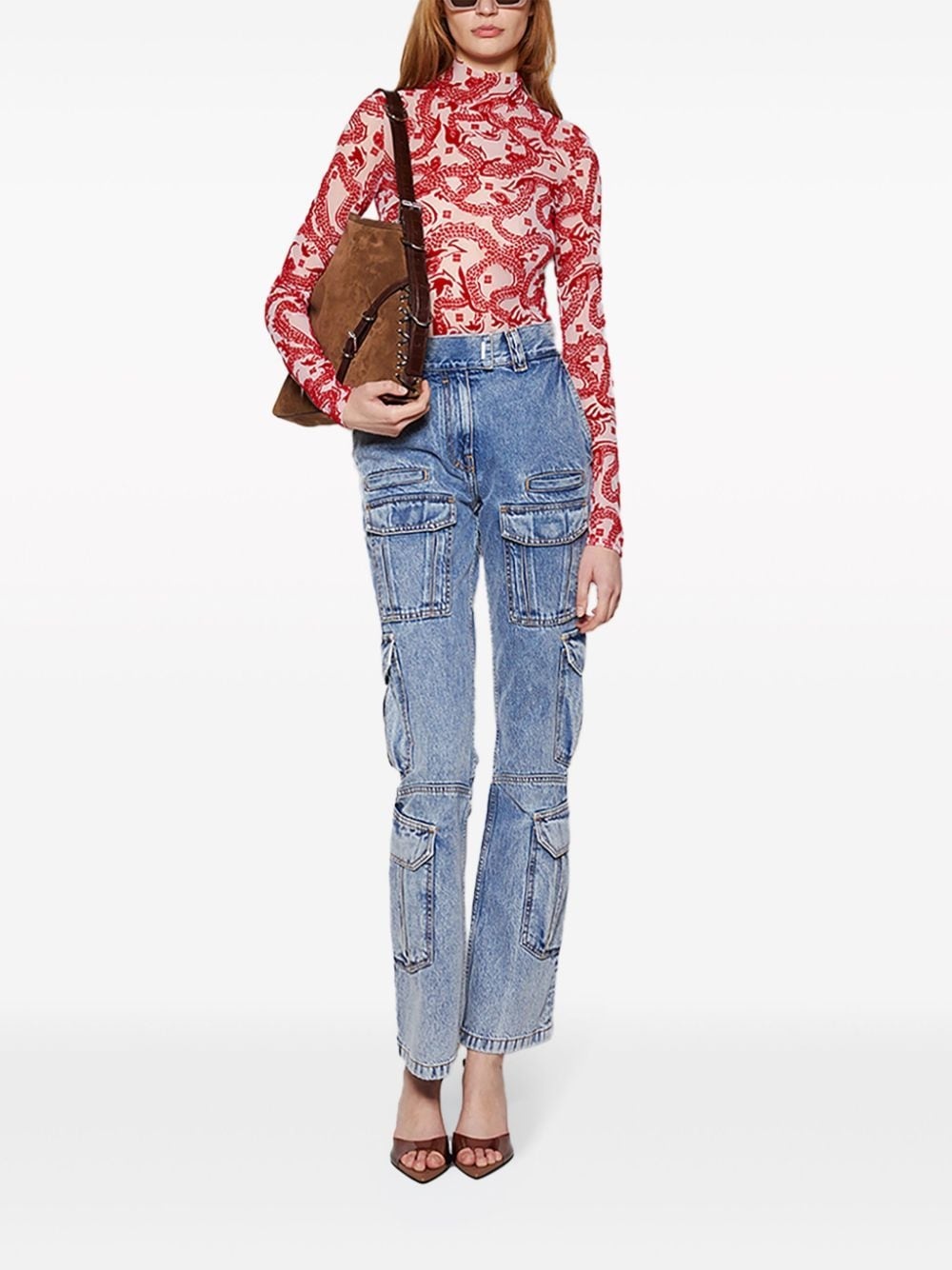bootcut cargo jeans - 2