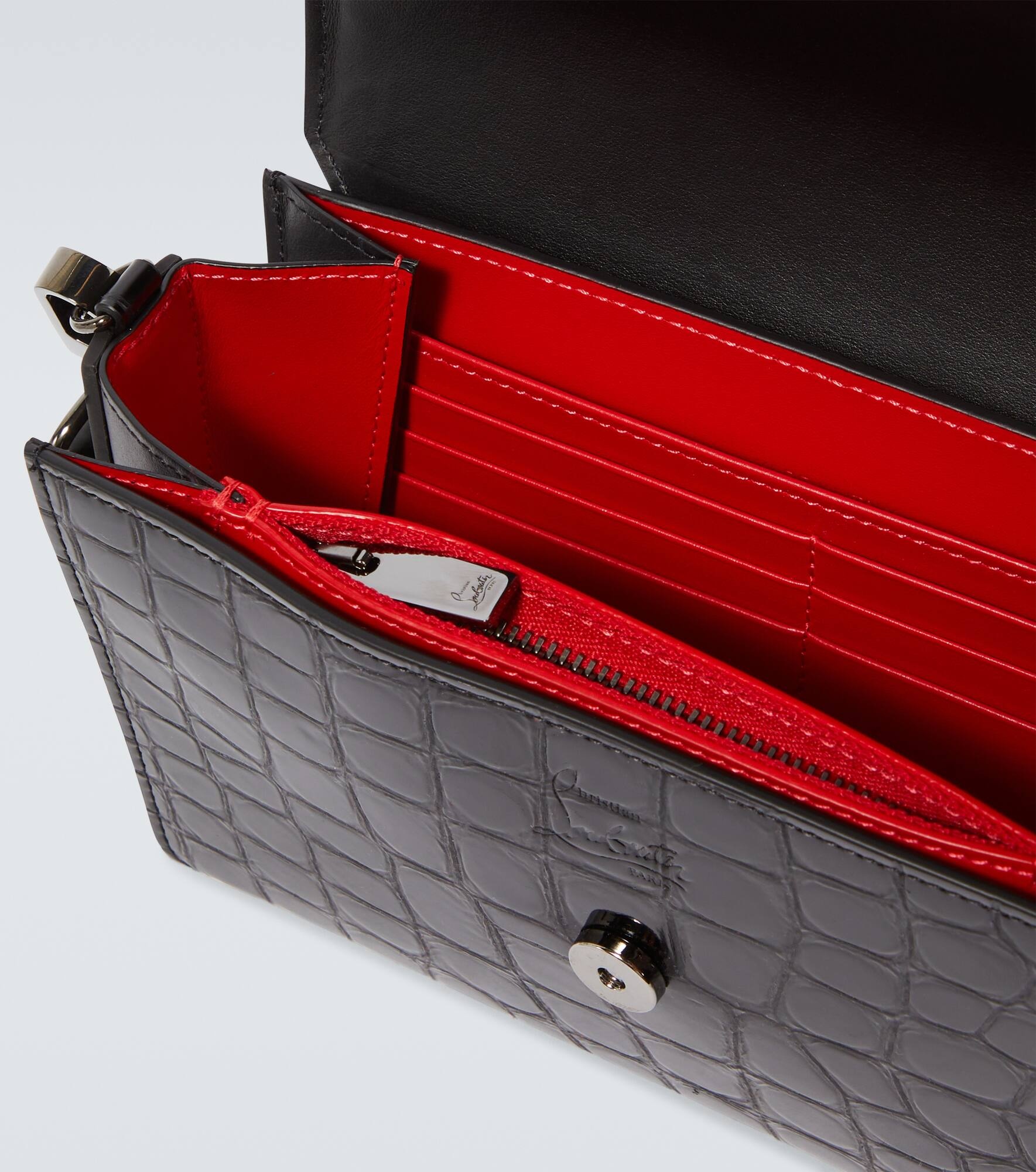 Explorafunk croc-effect patent leather shoulder bag - 4