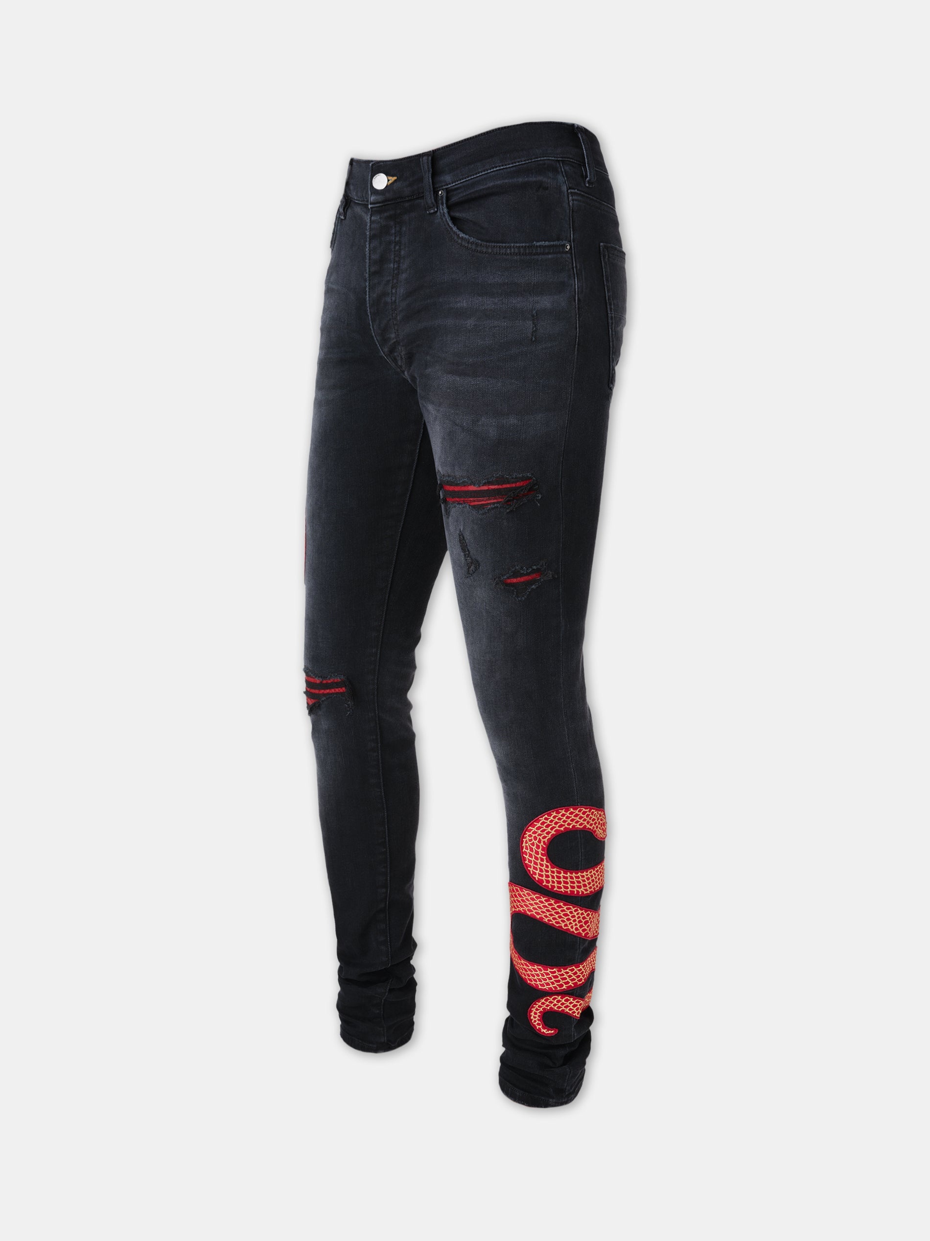 AMIRI SNAKE SKINNY JEAN - 3