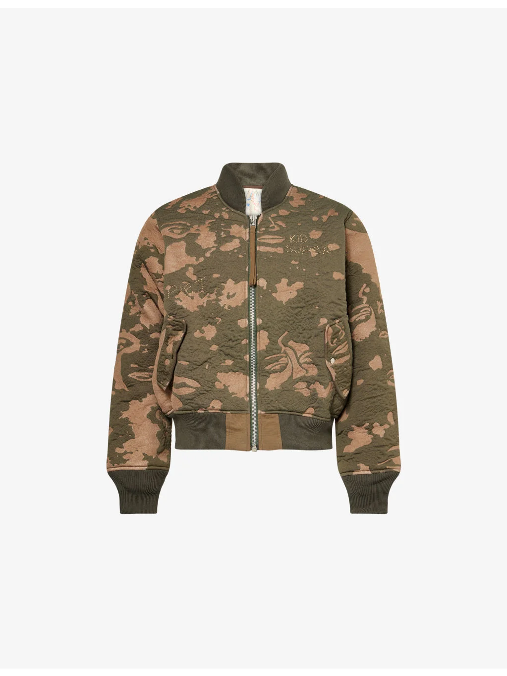 Kidsuper x Piet Textured Camo-Print Knitted Bomber Jacket - 1