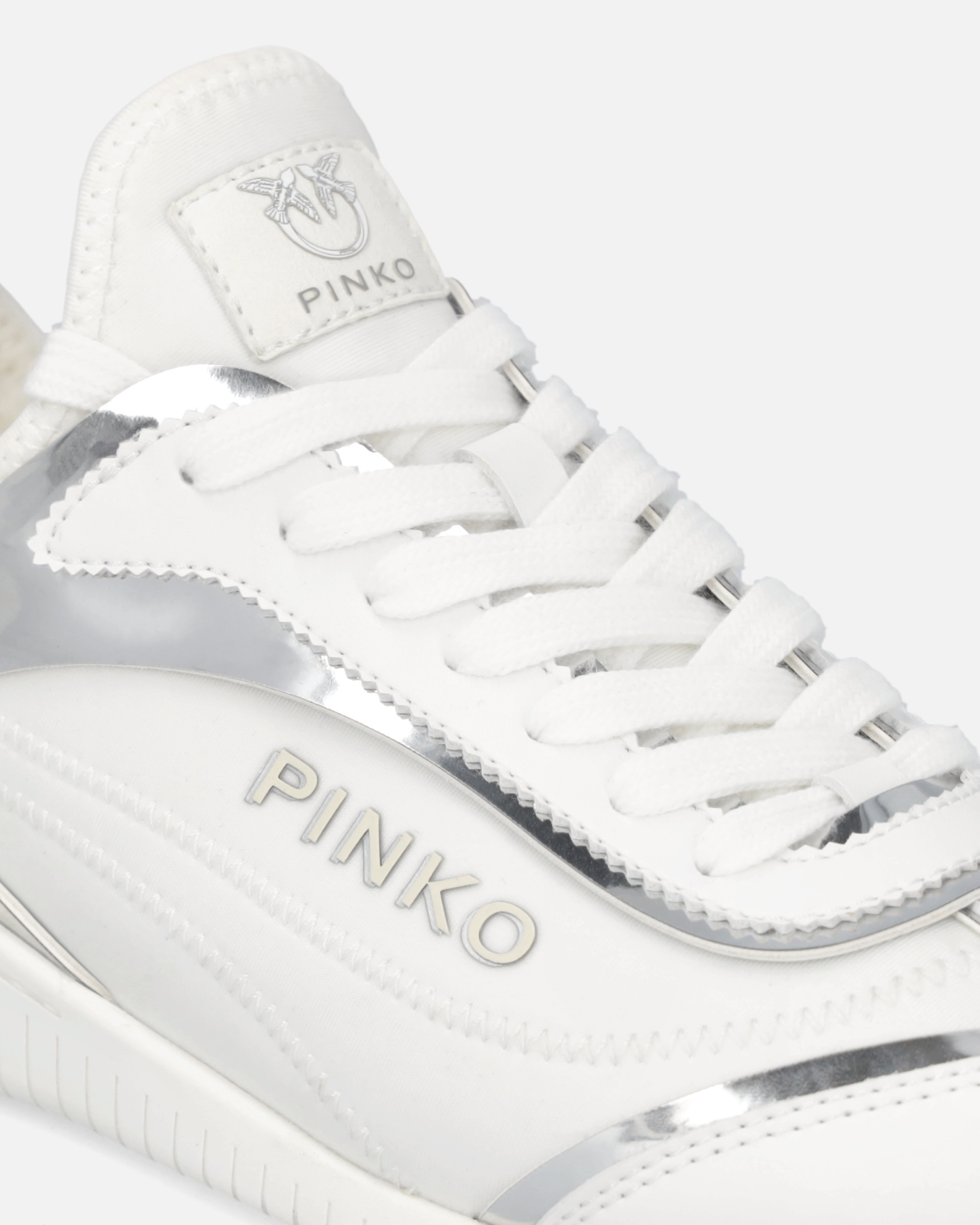 SNEAKERS WITH MIRROR-FINISH INSERTS AND LOVE BIRDS LOGO - 4