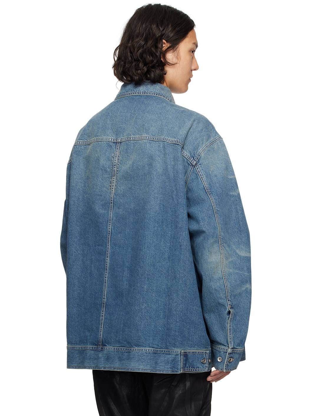 Indigo Hollywood Jumbo Worker Denim Jacket - 3