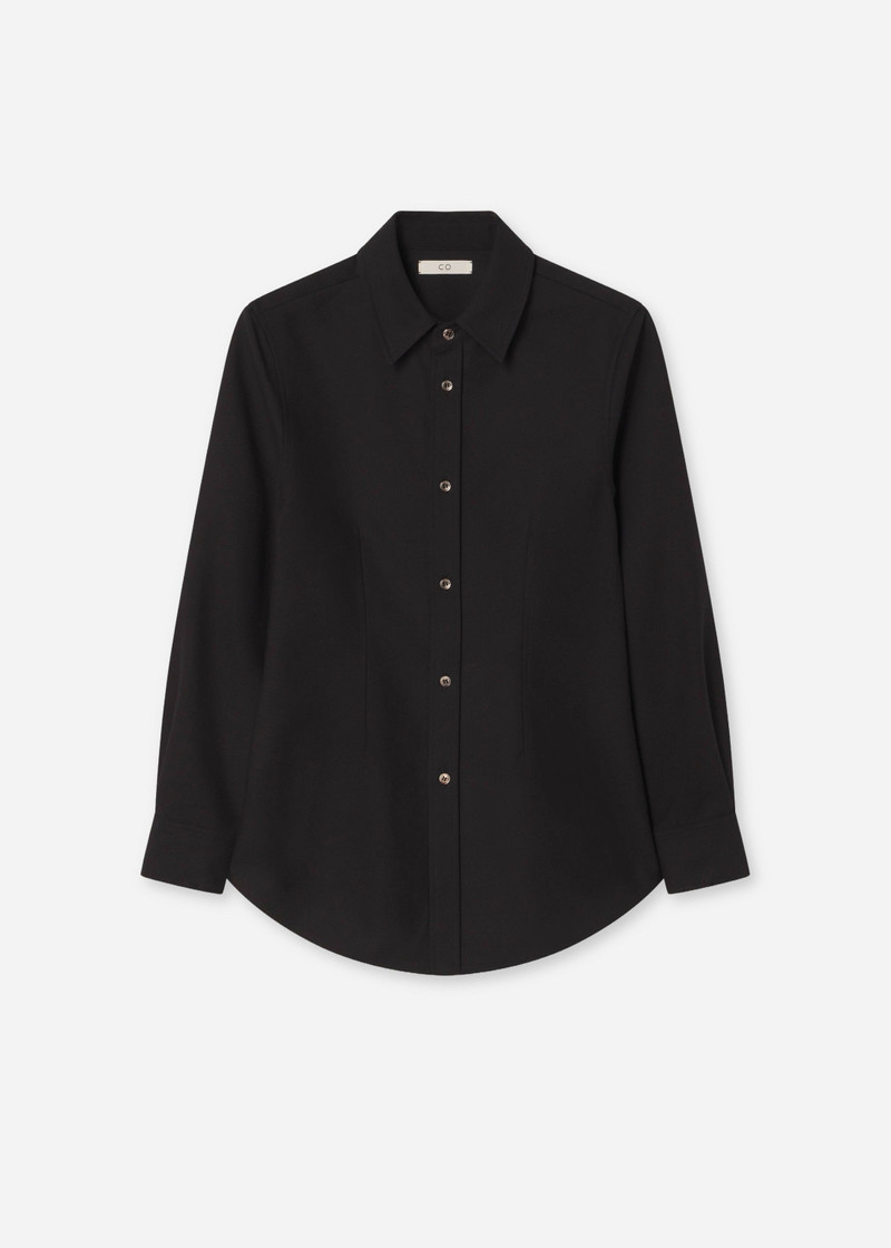 Fitted Button Down Shirt in Cotton Pique 1