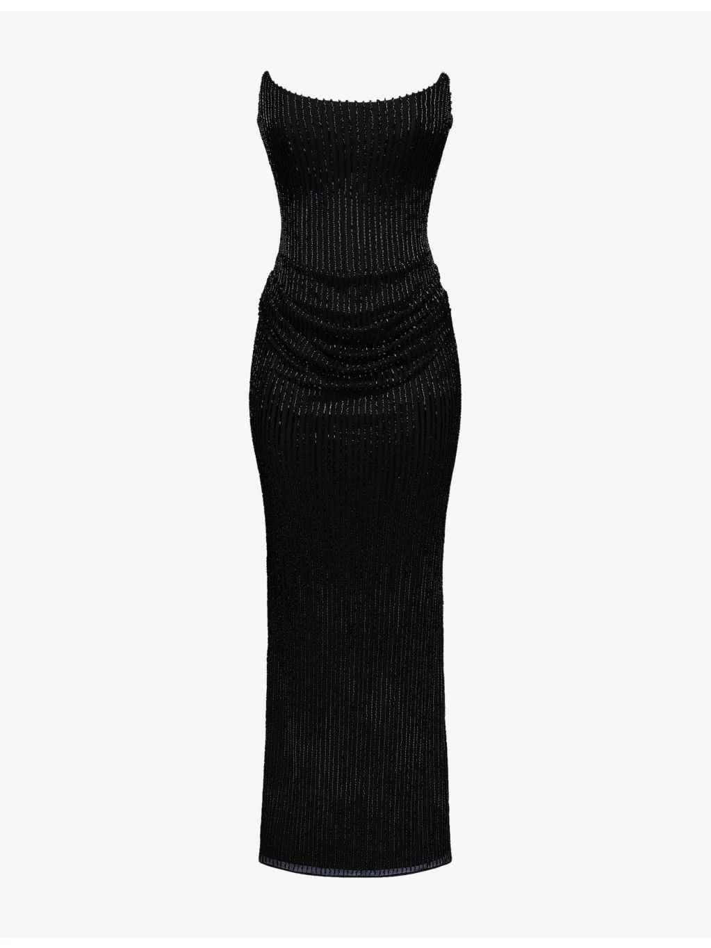 Alicia Bead-Embellished Stretch-Woven Floor-Length Gown - 1