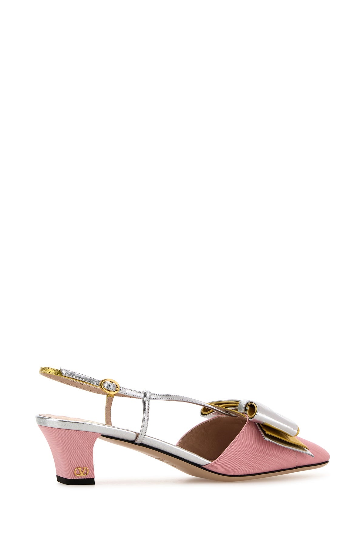 Pink fabric Bowow pumps - 3