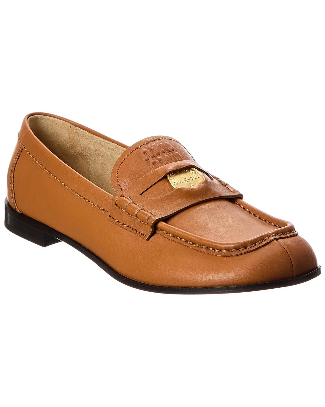 Miu Miu Leather Penny Loafer - 1