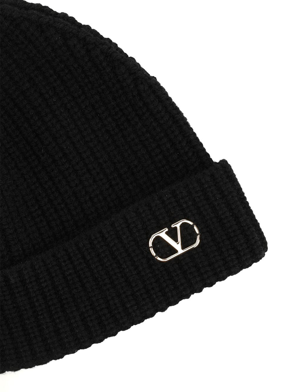 Beanie | Knitted | Cachemire / Vlogo Metal Hats Black - 3