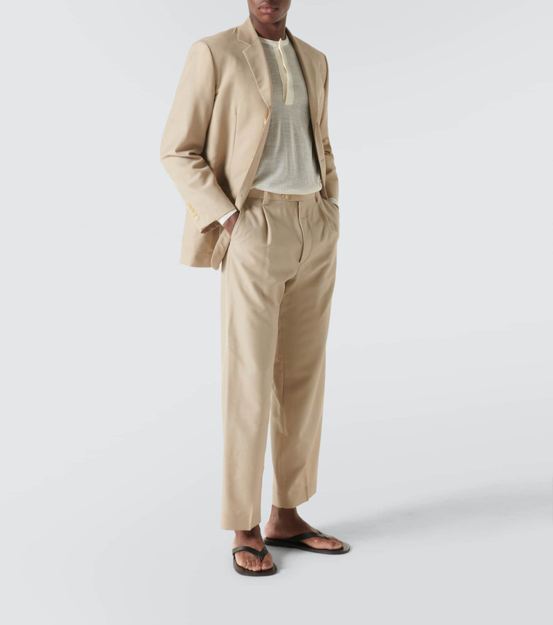 AURALEE Wool and silk Henley shirt outlook