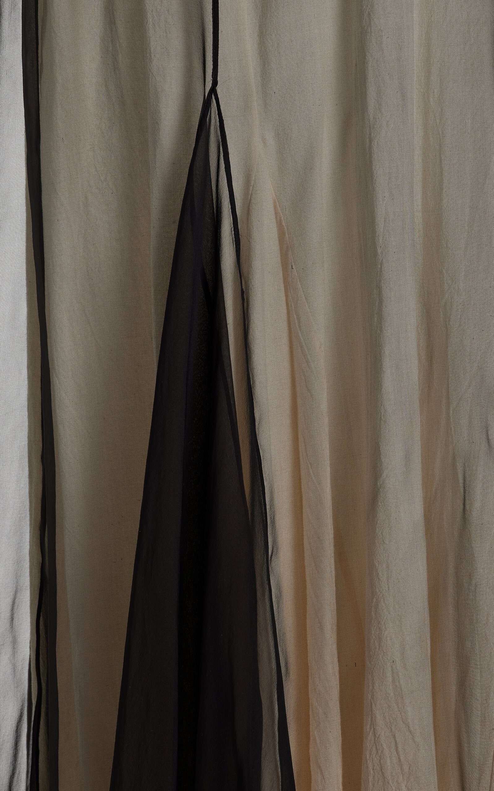 Silk Chiffon Godet Dress black/white - 6