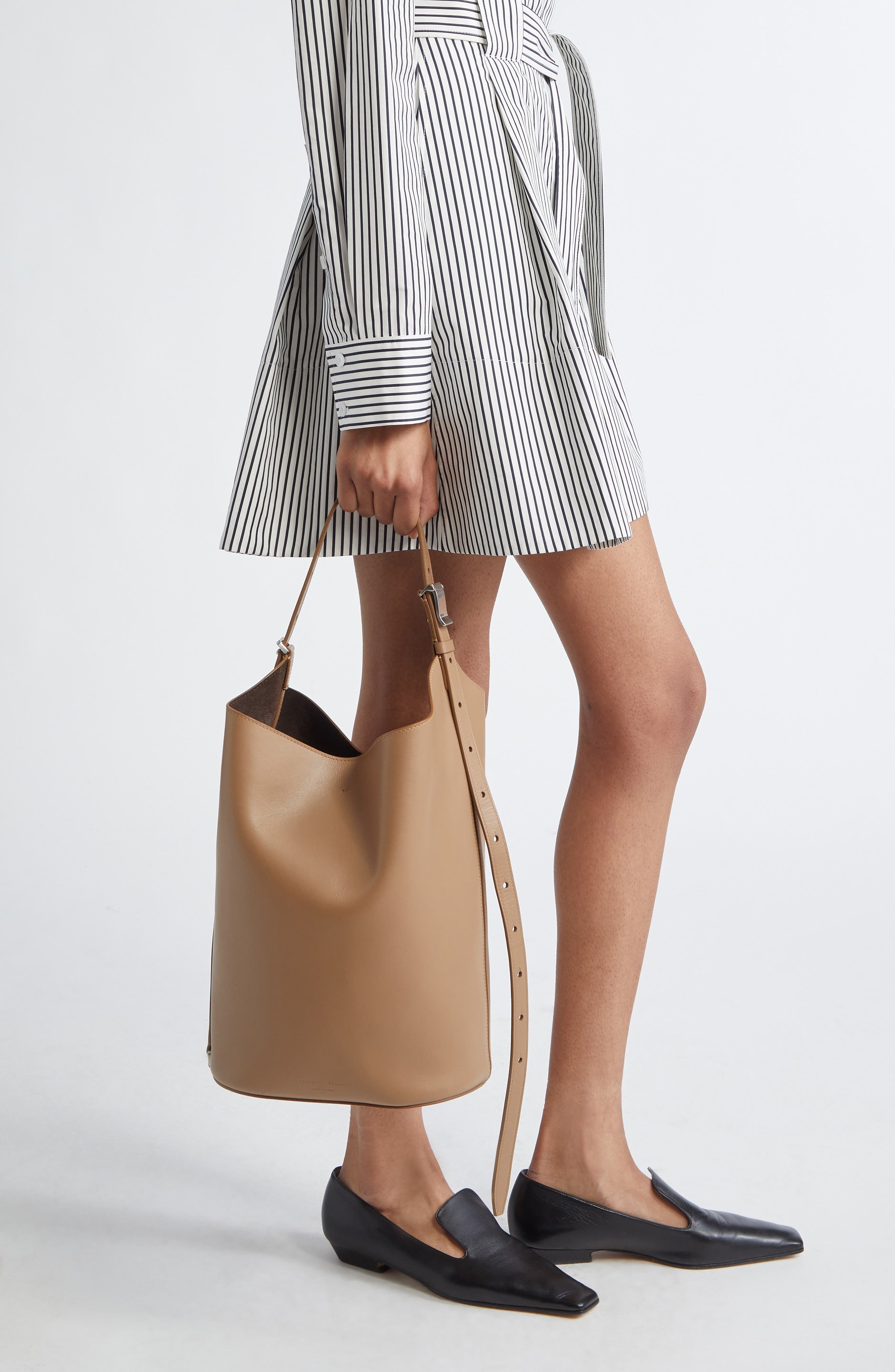 Proenza Schouler Brant Leather Bucket Bag in Cumin at Nordstrom - 2