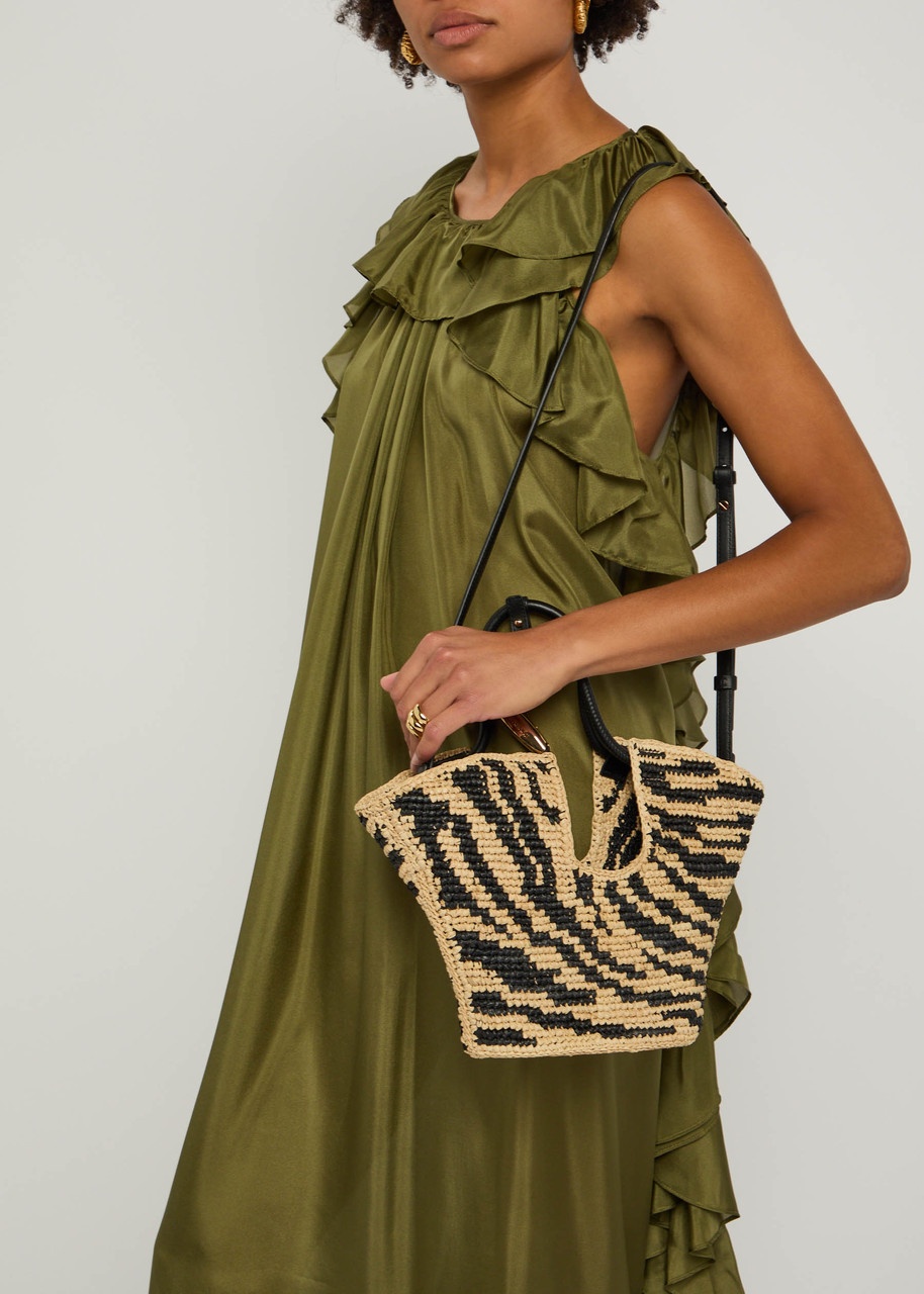 Zimmermann Goldentime Crochet Raffia Tote - 6