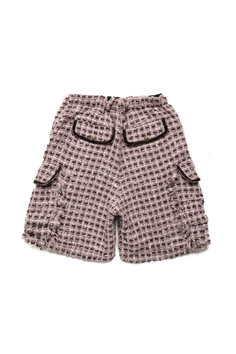 Kapital Fancy Tweed Cargo Short Pants - Pink outlook