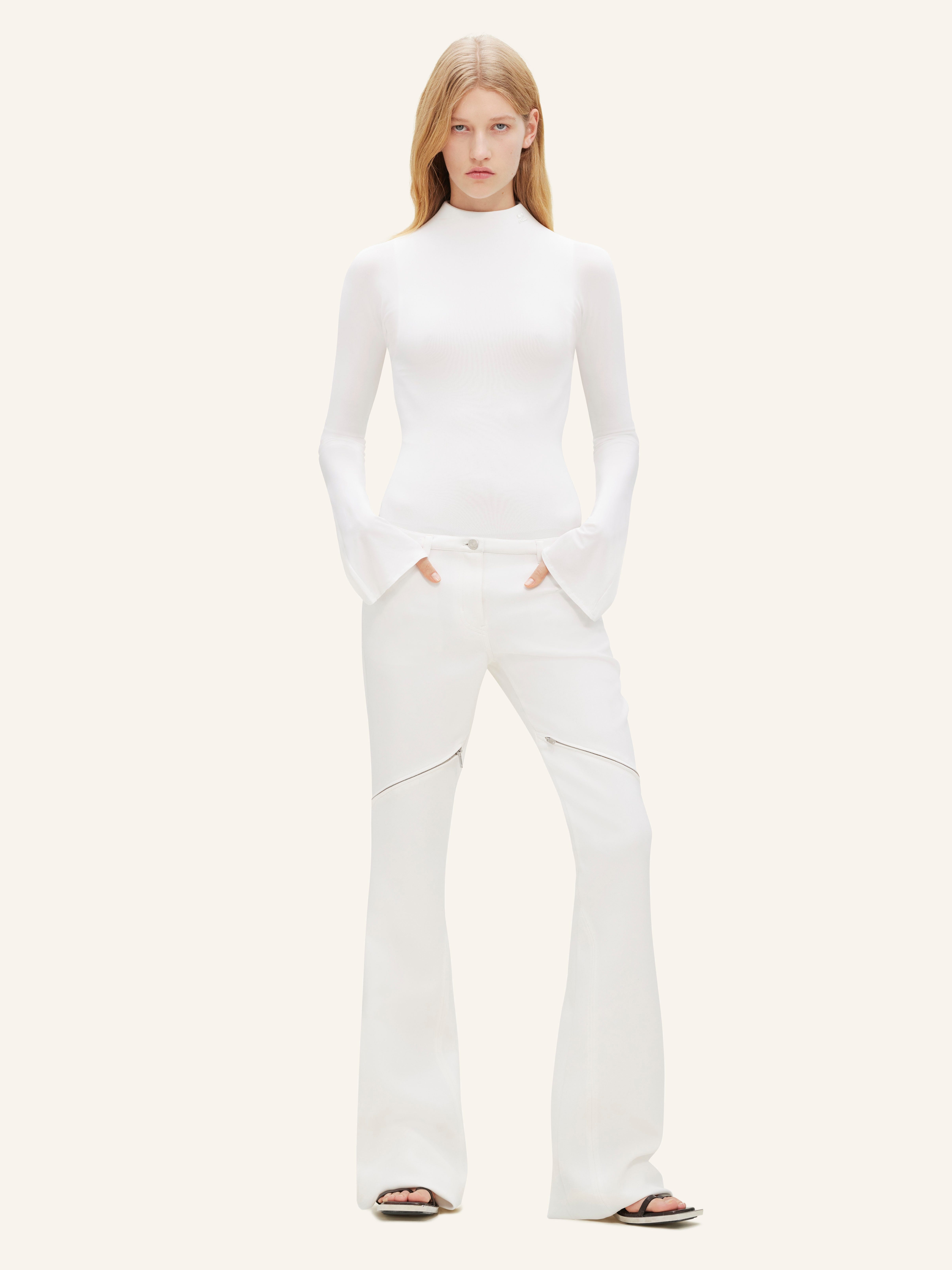 ELLIPSE ZIPPED TWILL PANTS - 3