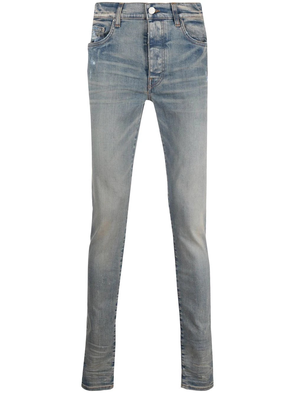 washed-effect skinny jeans - 1