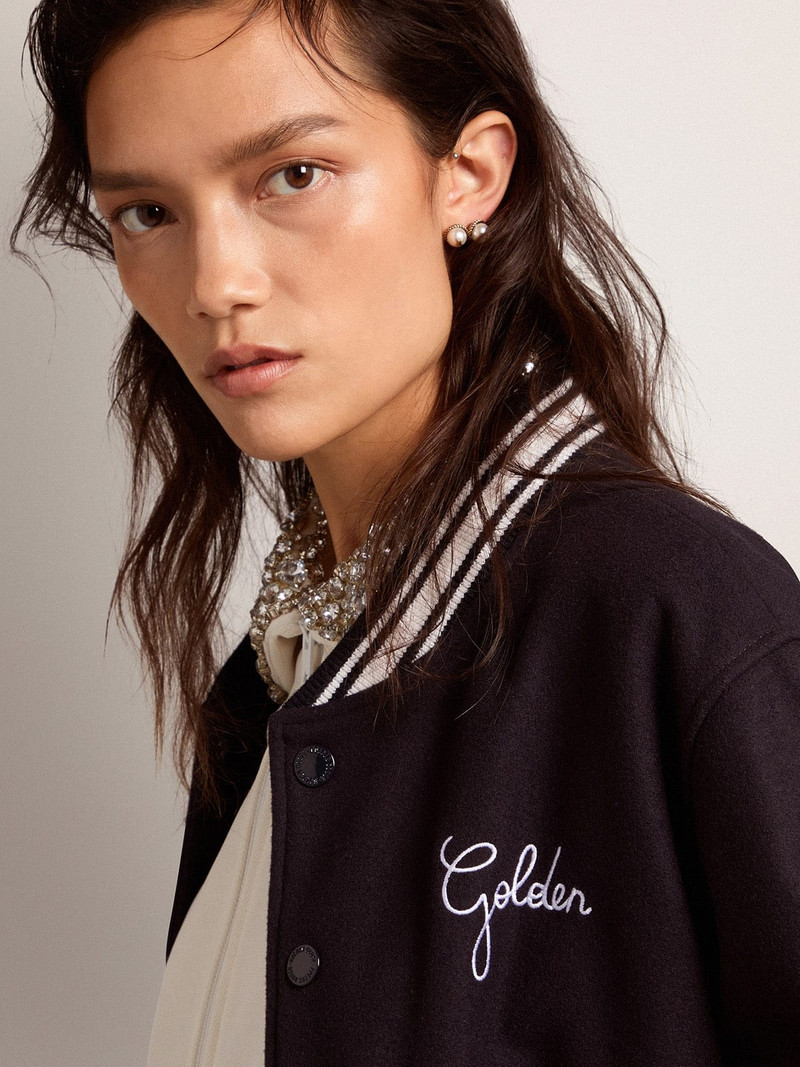 Golden Goose Women's stud earrings in antique gold color outlook