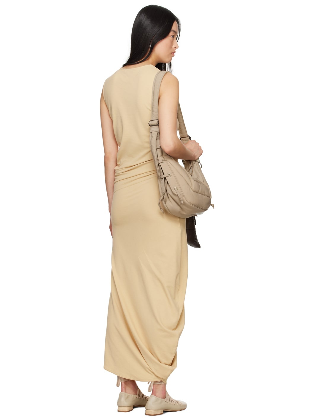 Yellow Twisted Midi Dress - 3
