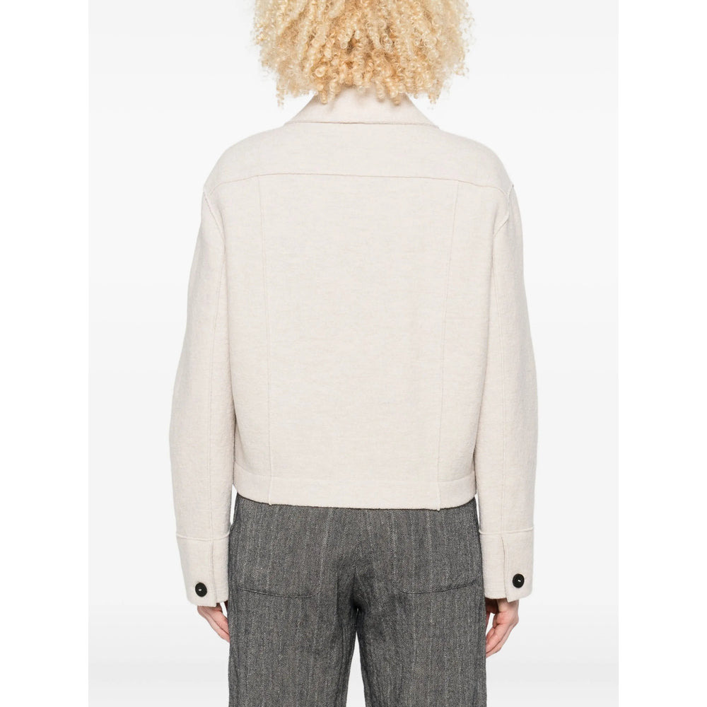 Harris Wharf London Neutrals Jackets - Cropped Jackets Women - 2