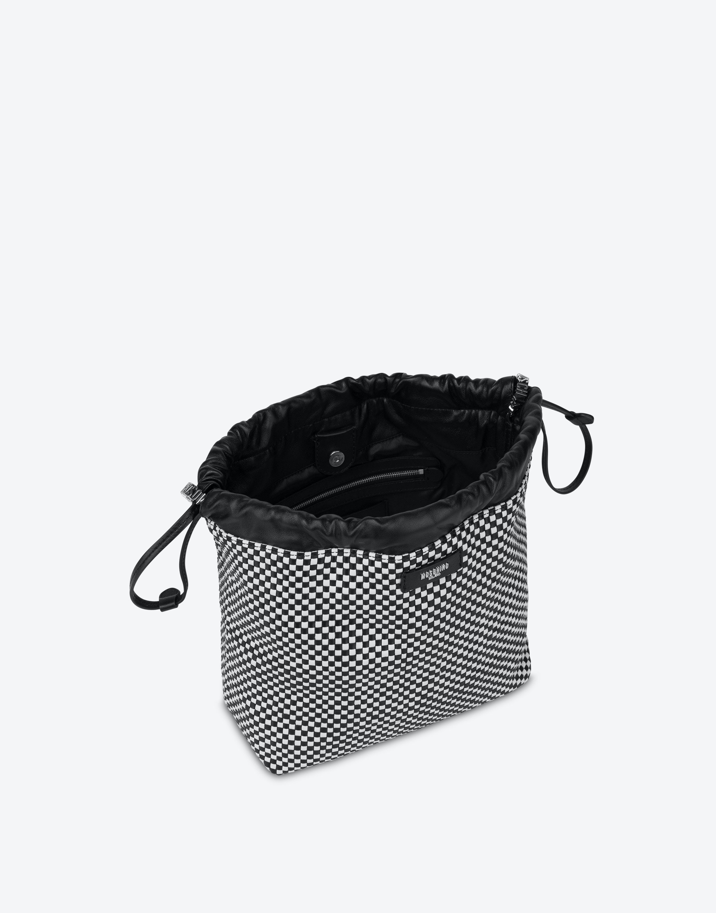 WOVEN NAPPA LEATHER MICROLETTERING BAG - 3