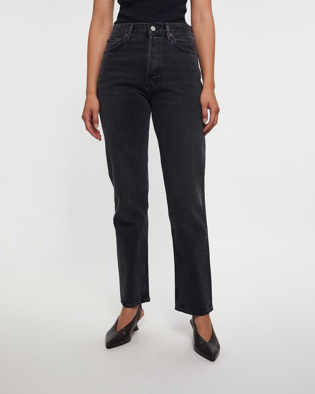 Jeans 90´Pinch Waist High Rise Straight in Hitch Denim - 2