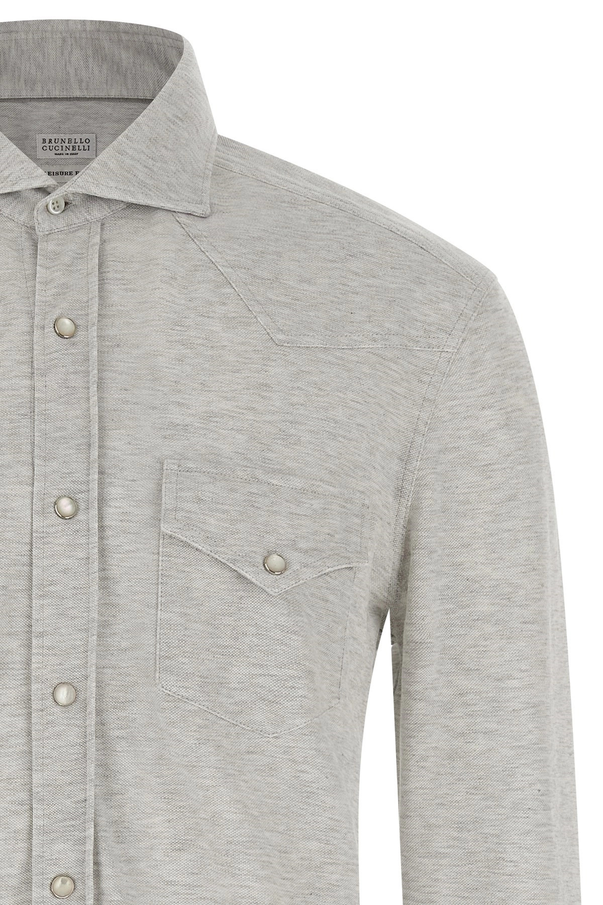 Piqué cotton shirt - 4