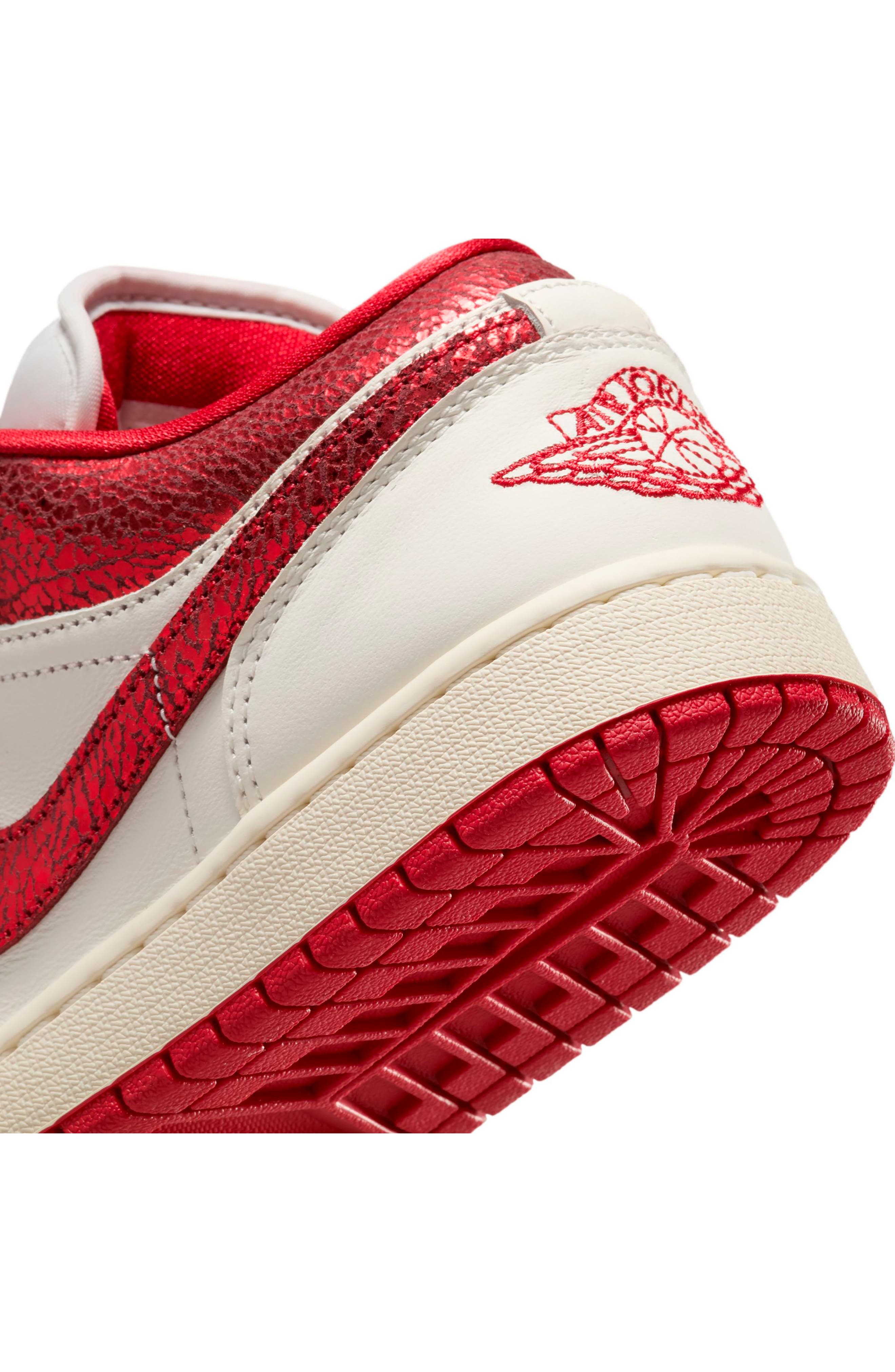 Air Jordan 1 Low SE Sneaker in Sail/Varsity Red/Team Red at Nordstrom - 8