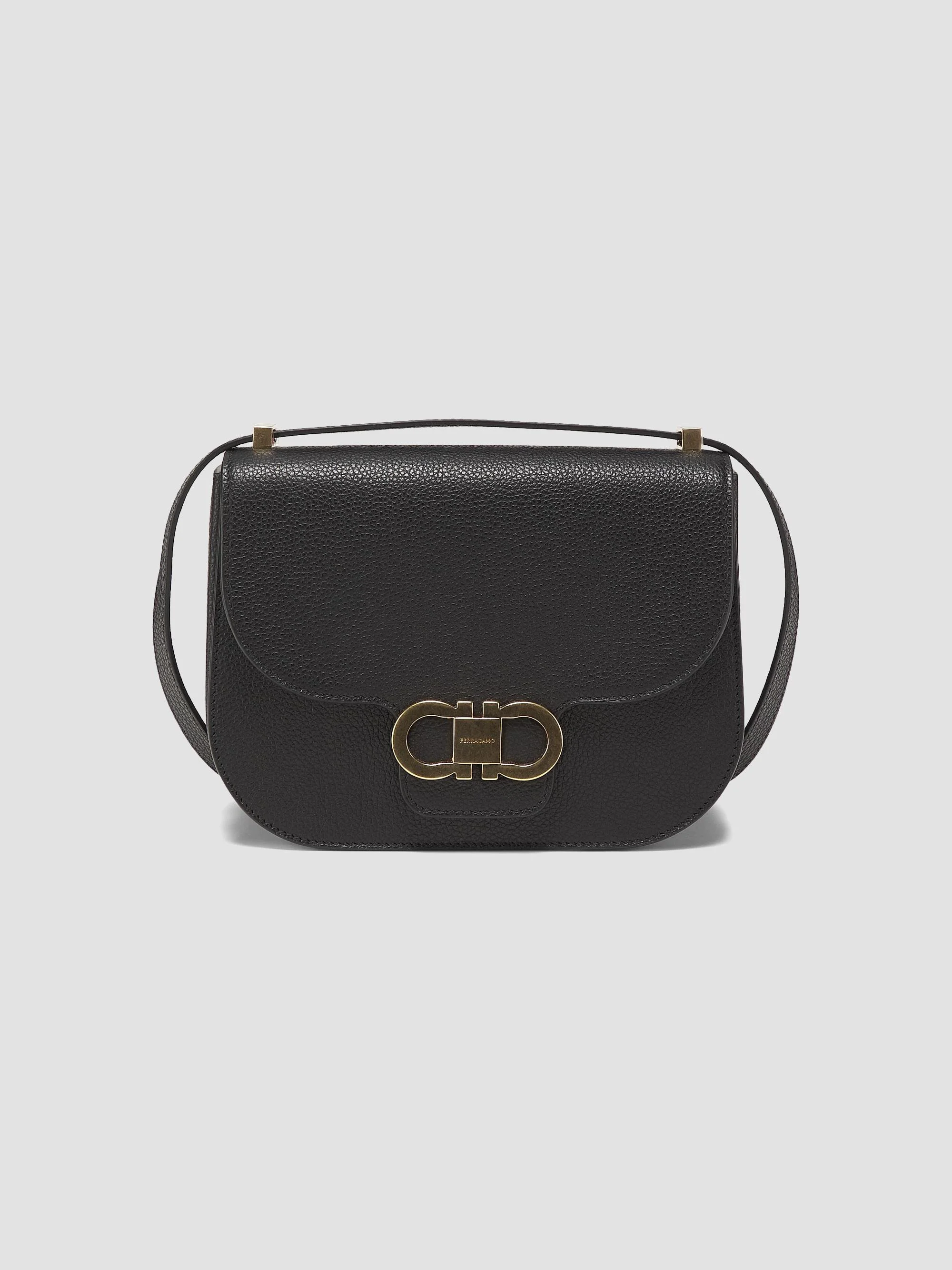 Women's Small Double Gancio Saddle Bag - Nero - 1