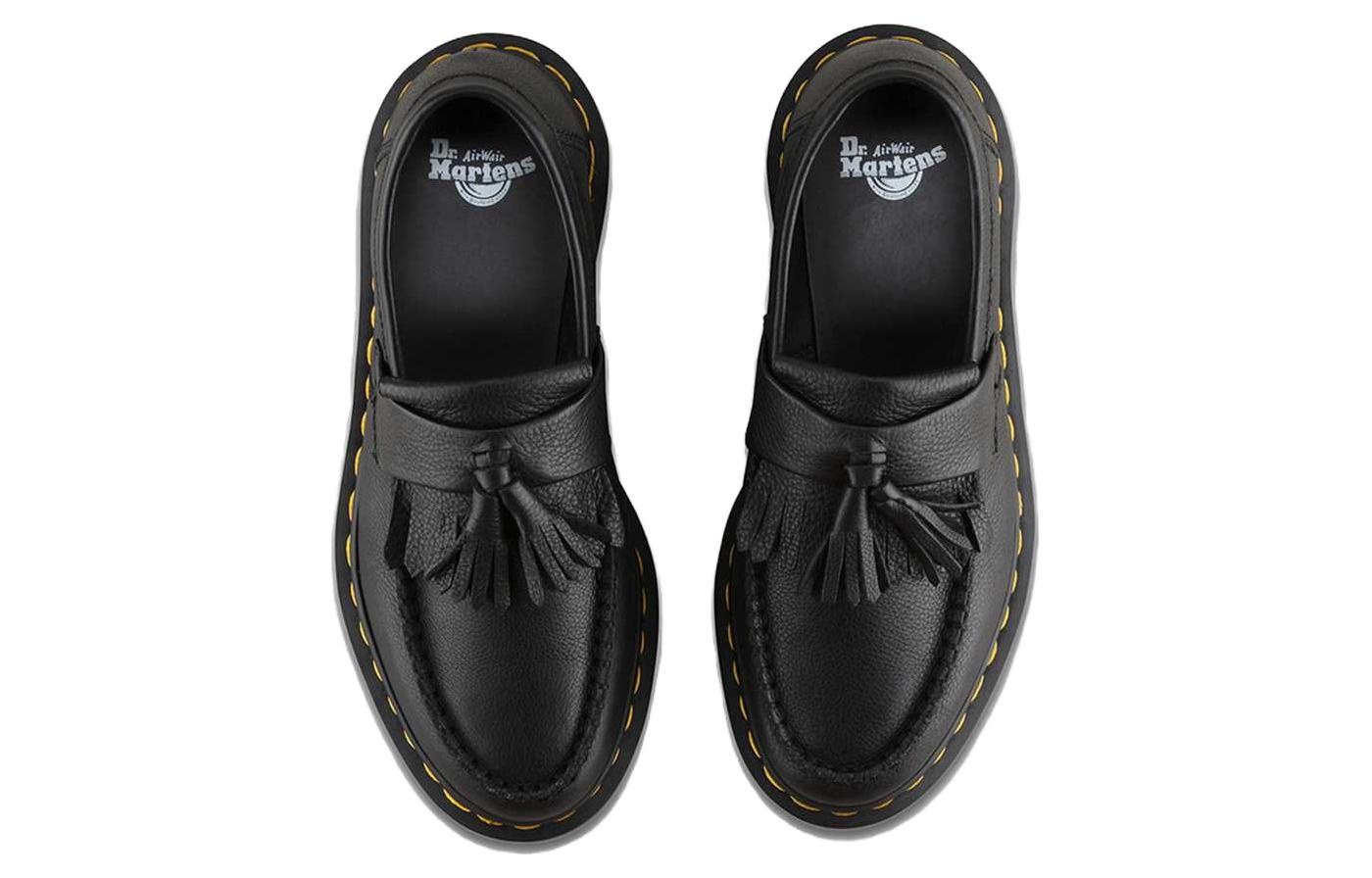 (WMNS) Dr. Martens Adrian Virginia Leather Tassel Loafers 'Black' 22760001 - 5