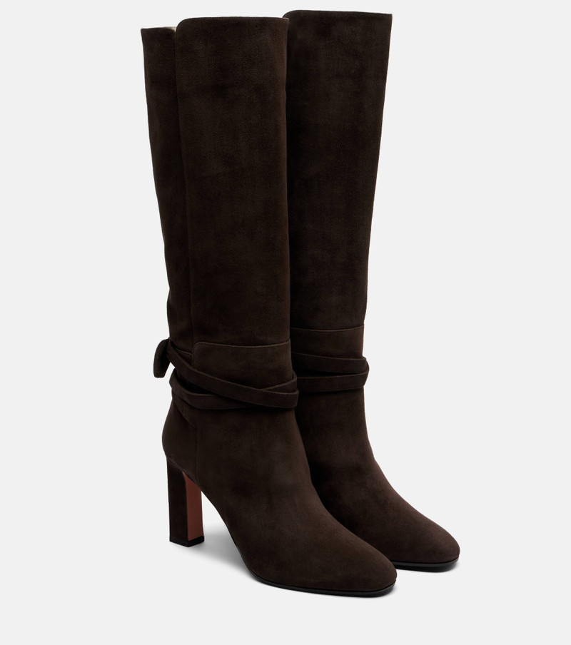 Very Bow 85 suede knee-high boots 1