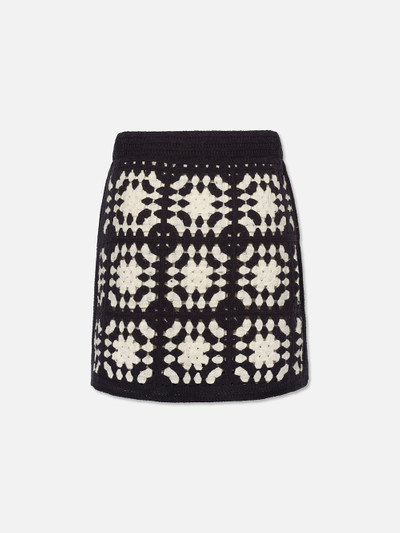 FRAME Crochet Tassel Skirt in Navy Multi outlook