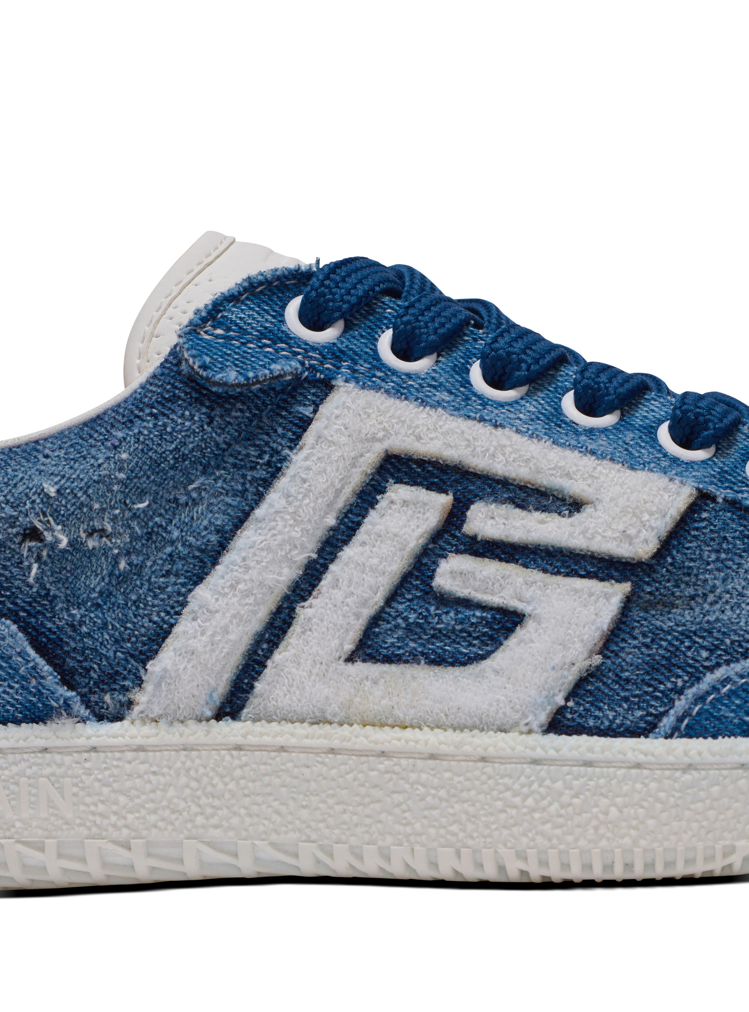 Denim Balmain Swan trainers - 7
