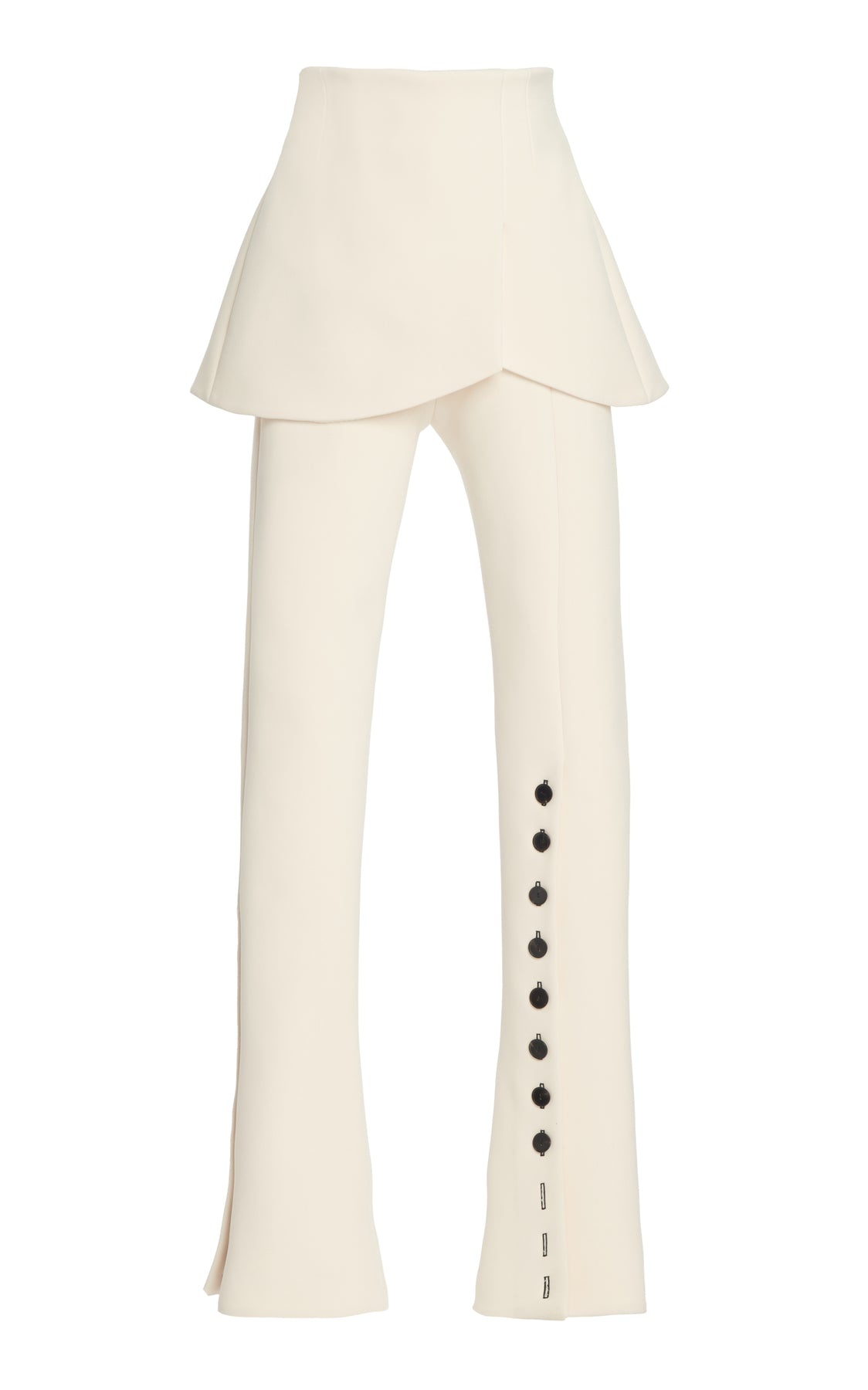 MULTI BUTTON BASQUE TROUSERS IVORY - 7