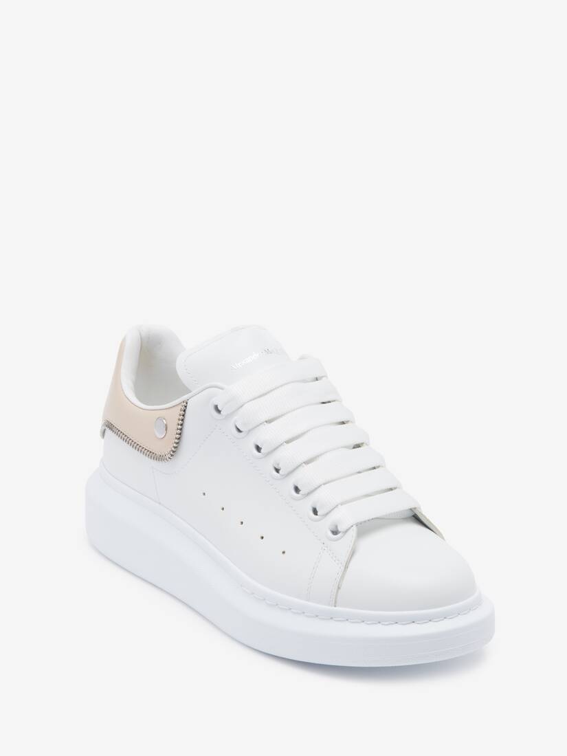 Women's Oversized Sneaker in White/oat - 5