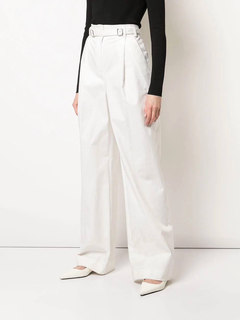 belted wide-leg trousers - 3