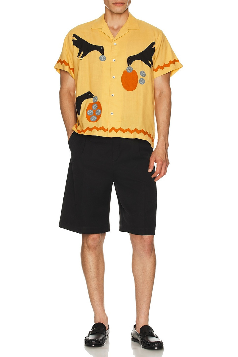 HARAGO Crow Applique Shirt outlook