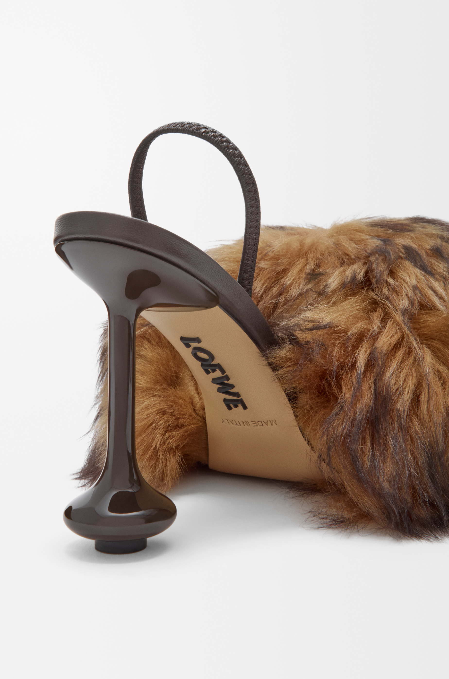Toy slingback pump in shearling - 4