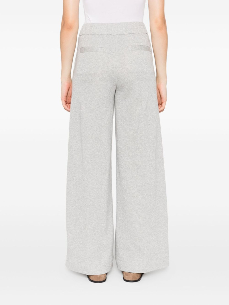 drawstring-waist wide-leg trousers 4