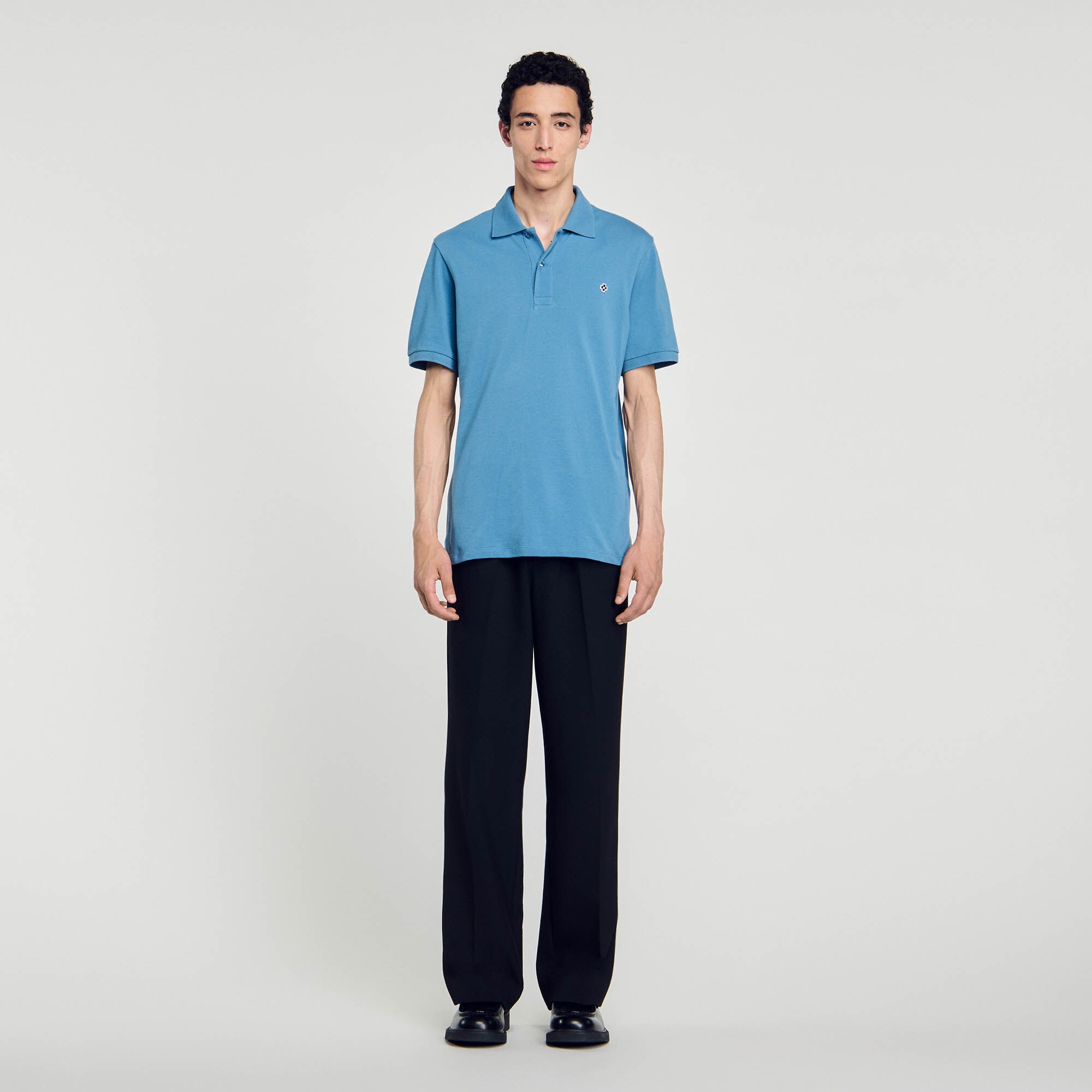 POLO SHIRT WITH SQUARE CROSS PATCH - 3